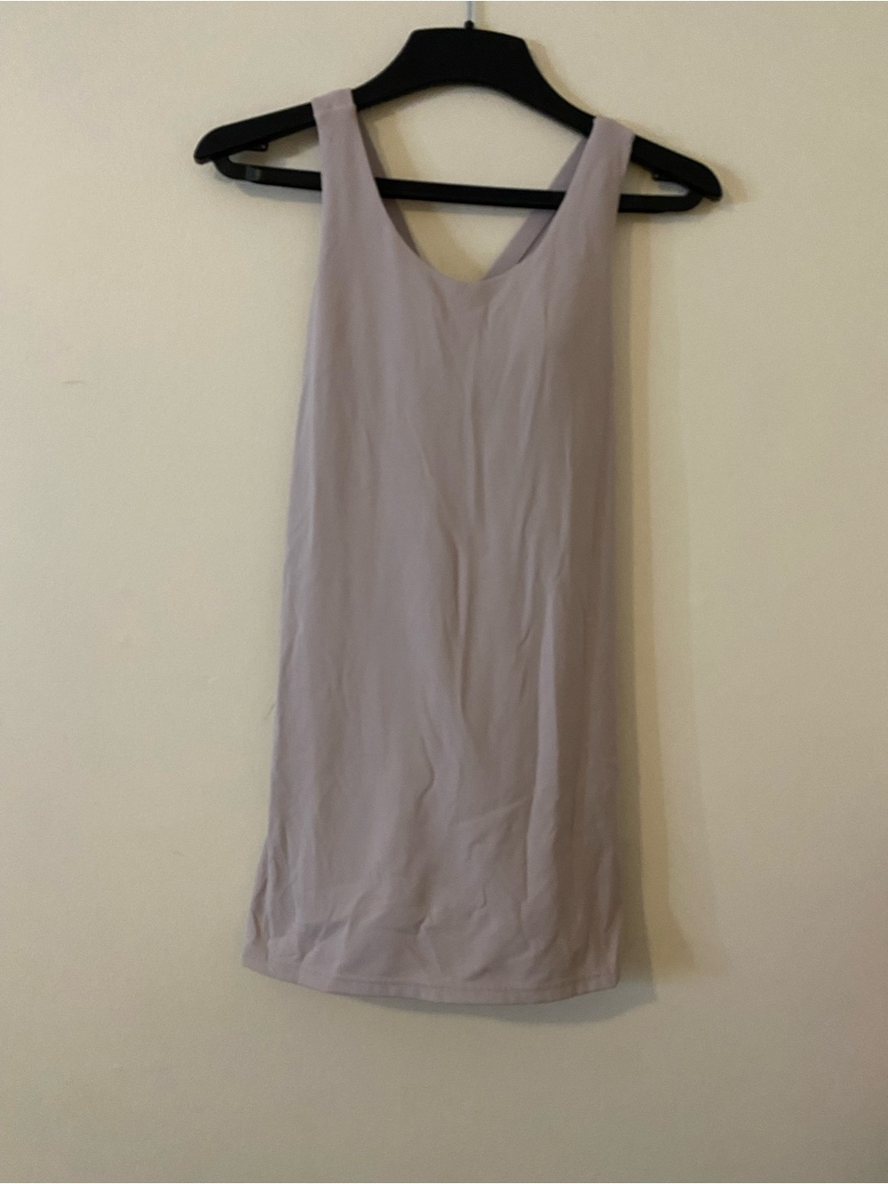 FLX Urban Commuter light lavender crossback mini dress with built in shorts